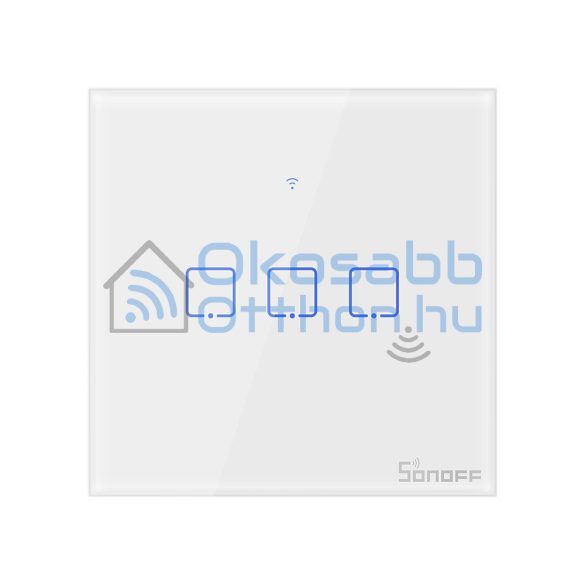 Sonoff TX T1 EU 3C 3-gang smart WiFi + RF smart wall touch light switch (white)