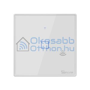 Sonoff TX T2 EU 1C 1-gang smart WiFi + RF wall touch light switch (white, with frame)